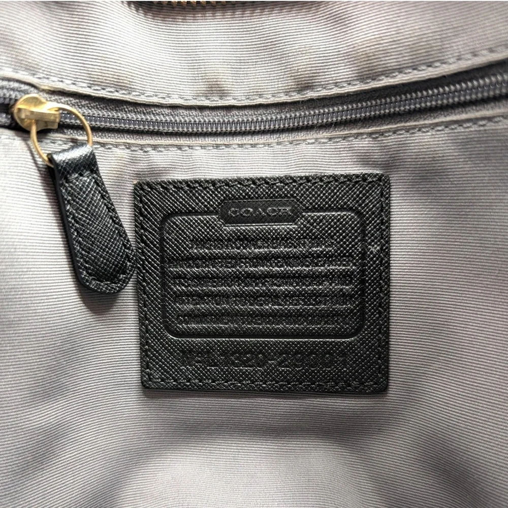 Coach Madison Saffiano Leather Mini North/South Tote Bag Black 1329-29001